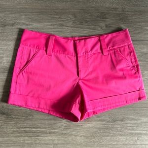 Alice & Olivia cuffed shorts - Barbie Pink! Magenta 3.5 inch inseam shorts.